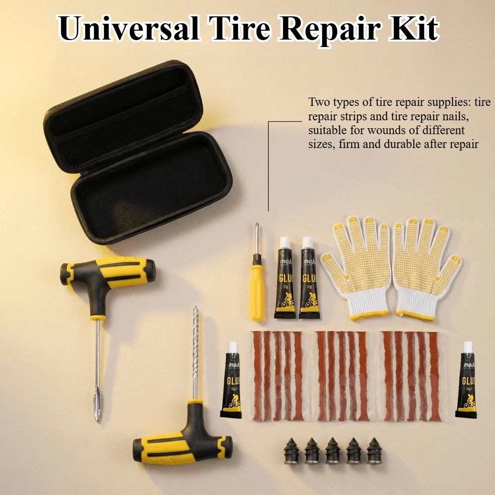 Heavy Duty Universal Vacuum Tire Repair Tool T-Handle Quick Fix for Car Moto E-Bike Truck SUV Auto Repair