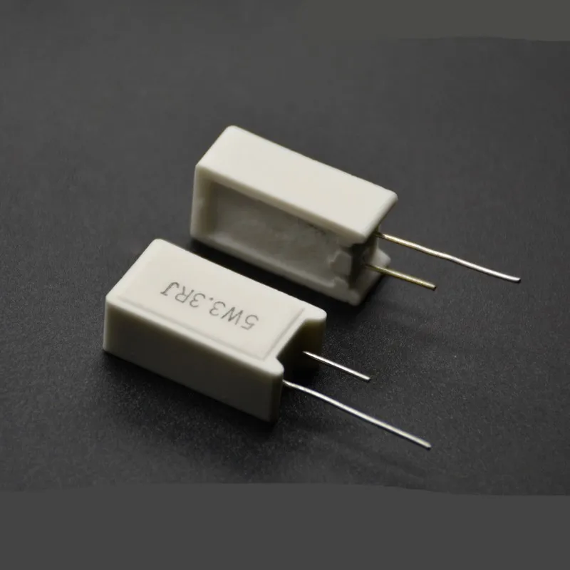 10pcs RX27-5 SQM Vertical Cement Resistor Resistance 5W 0.02R-150K Ohm Ceramic Copper Foot