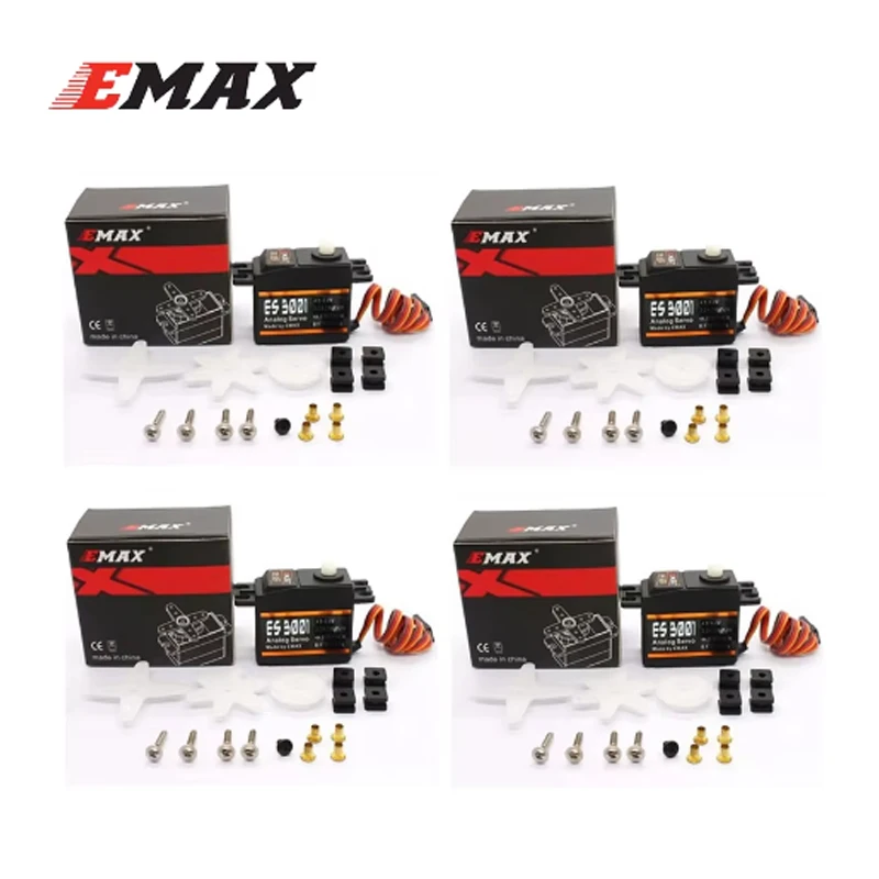 EMAX-Servo standard ES3001, 43g, pour hélicoptère RC, bateau, avion, 4 pièces