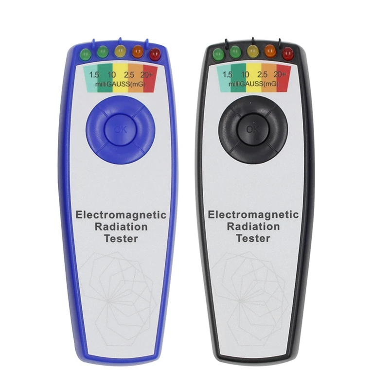 Consegna in 24 ore K2 Campo elettromagnetico EMF Gaussmetro Rilevatore di caccia Rilevatore di campo magnetico portatile 5 LED Gaussmetro