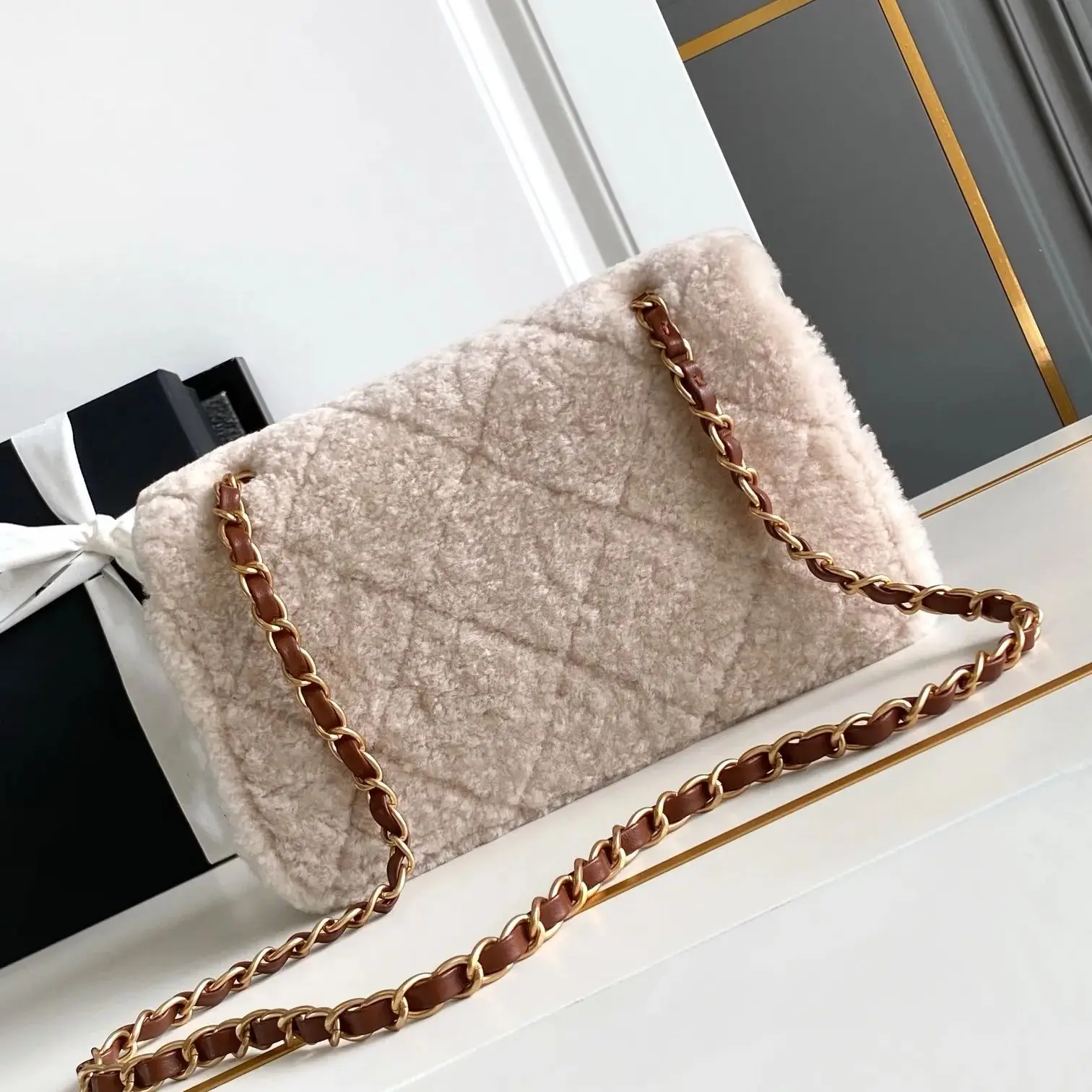 High Quality Mini Teddy Bear Flip Bag 2024 Autumn And Winter New Sheepskin Women Bag Single Shoulder Crossbody Bag