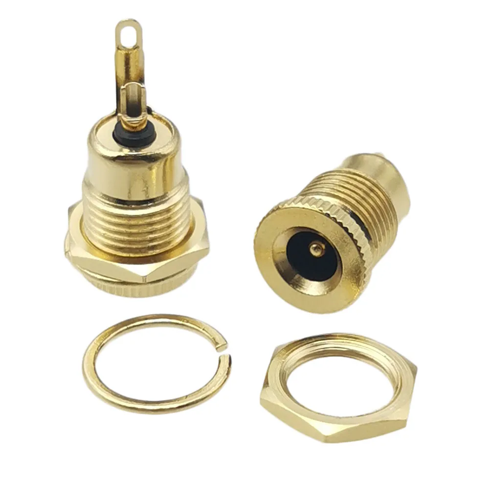 1pc Gold Plated 5.5*2.1/2.5 10A High Current DC Power Plug DIY Solder Wire 5.5x2.5 5.5x2.1 DC Male Female Plug Socket Connector