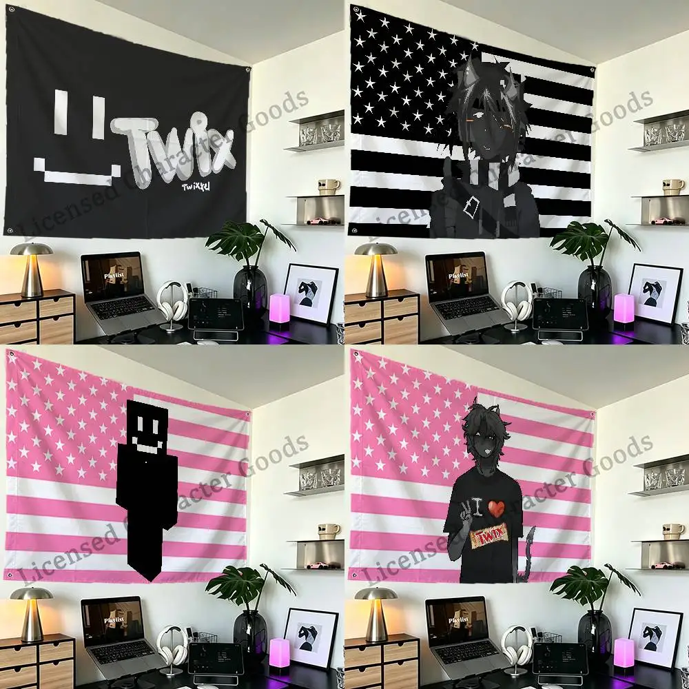 T-Twixxel Flag Polyester Fabric Rustproof Grommets 50x70 60x90 70x115 100x150 150x200 cm Decor Banner