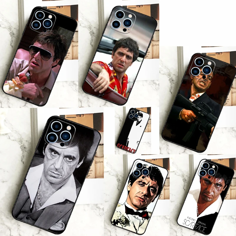 Tony Montana Scarface Al Pacino Phone Case For iPhone 11 12 13 14 16 15 Pro Max Mini 7 8 Plus X XR XS Max Cover