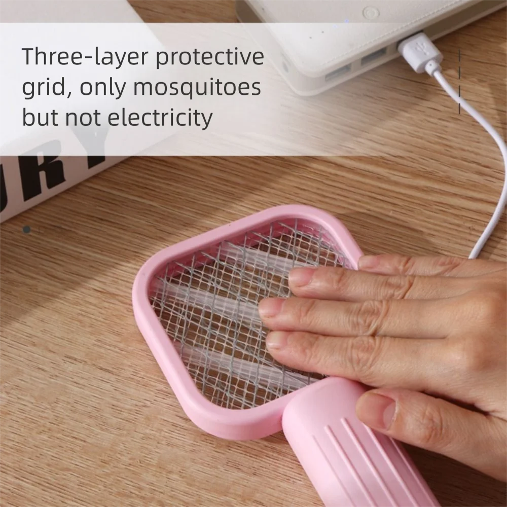 Pest Control Mini USB Mosquito Swatter UV Light Electric Shock Insect Racket Simple Security Net Fly Bug Zapper Summer - Image 5