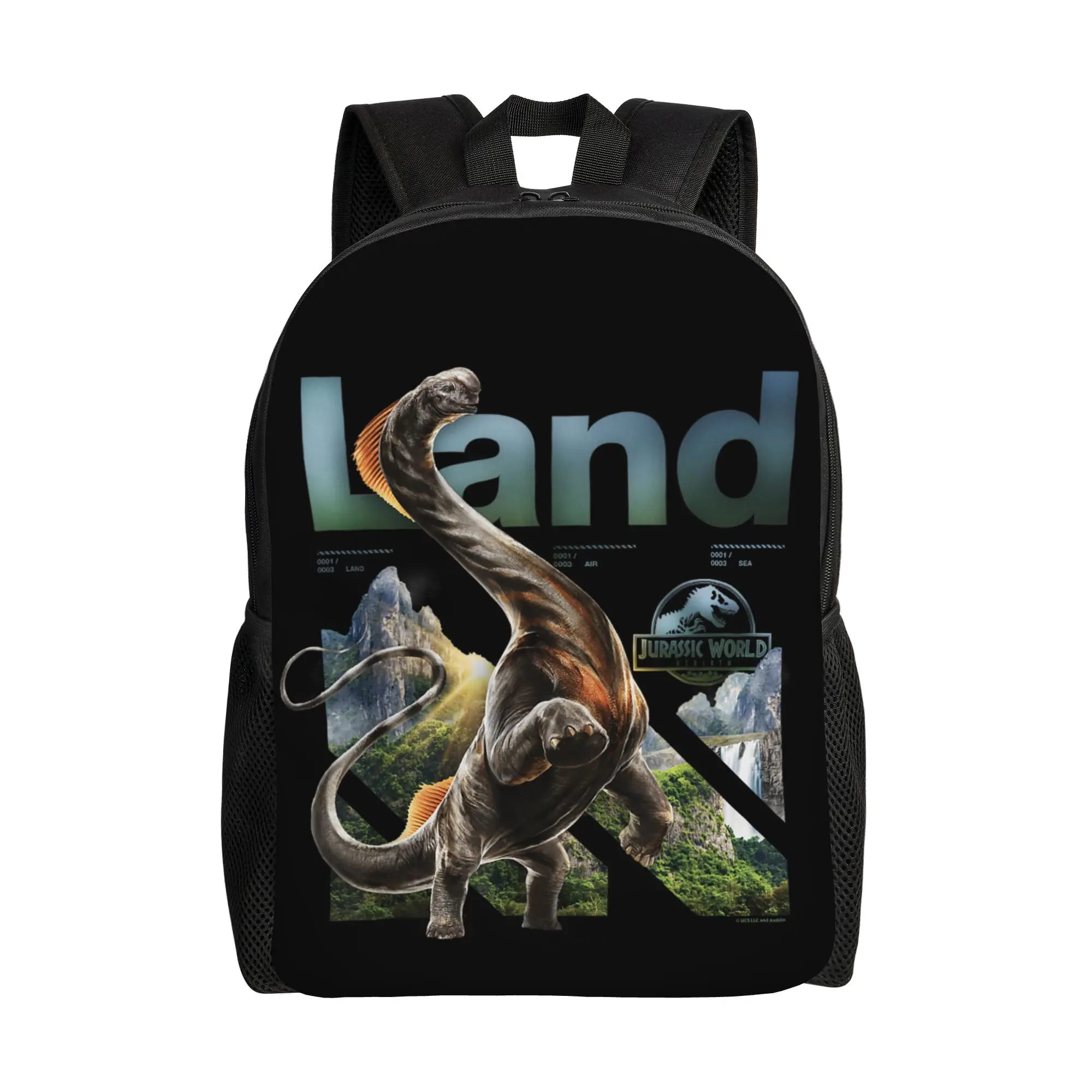 

Рюкзак Jurassic Rebirth Titanosaurus World с карманом, студенческий, рабочий, с изображением динозавров, для мужчин и женщин, холщовые сумки для колледжа