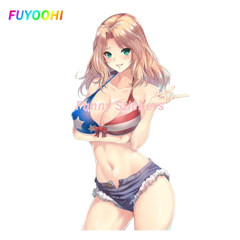 

FUYOOHI Exterior/Protection Funny Stickers Personality Creativity Car Sticker Girl and Panzer Kei Sexy Girl Anime Sticker