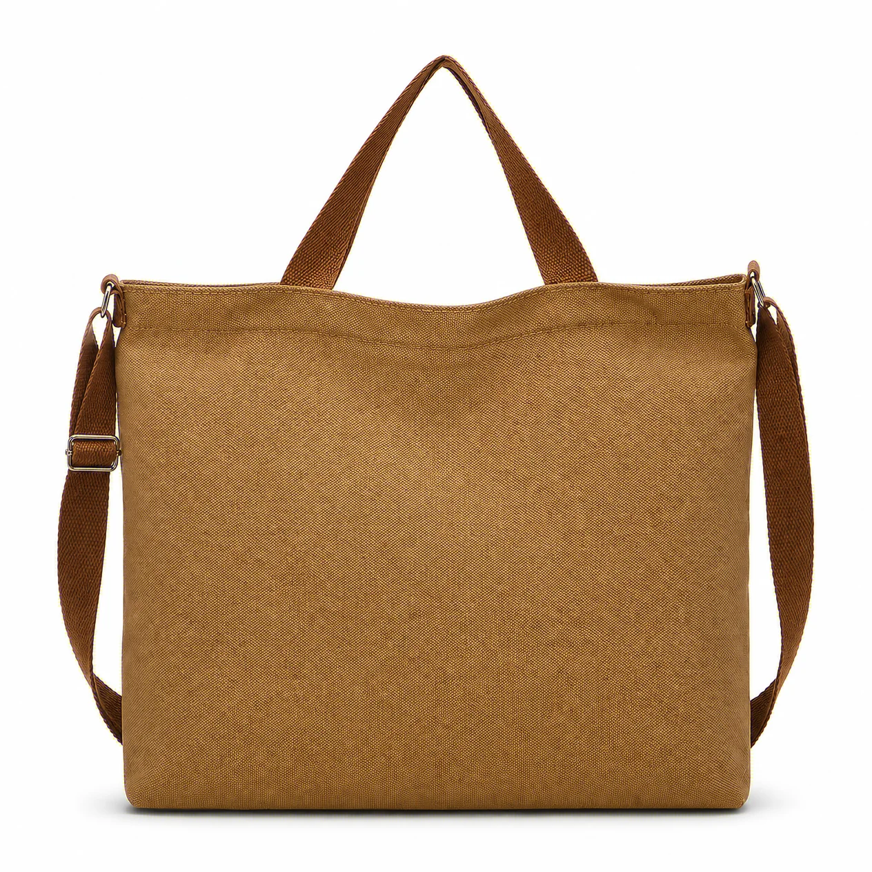 Unisex  Capacity Canvas Crossbody Bag Simple Washed Thick Handbag for Arts Students Simple Package Satchel