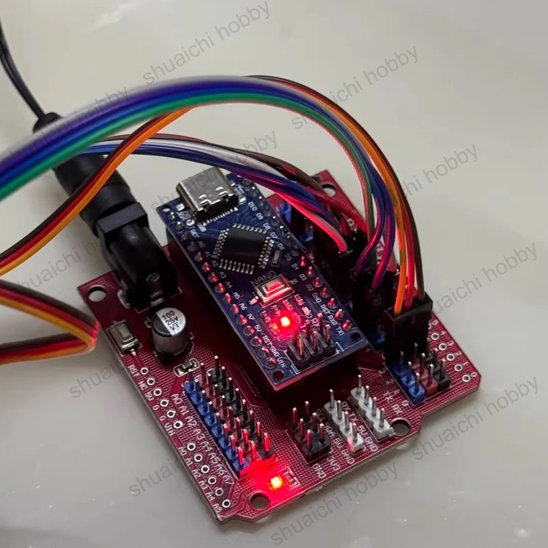 1Set RC Model Automatic Radar Scanning Module with Screen Display Ultrasonic Sensor 180 Degrees Cruising DIY Modification Parts