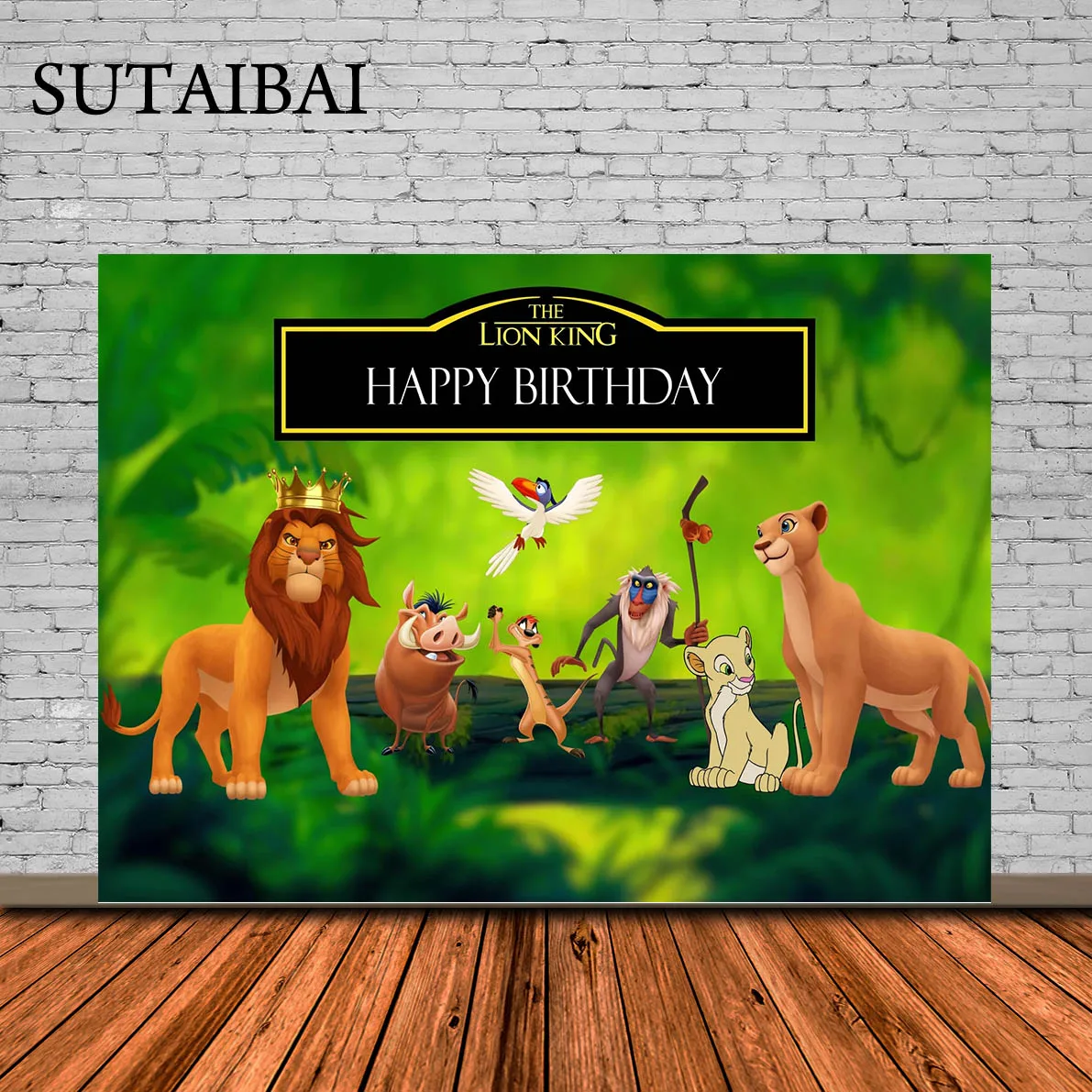 

Disney Simba Lion King Custom Backdrop Forest Kids Birthday Party Photo Background Sunset Baby Shower Banner Poster Cartoon