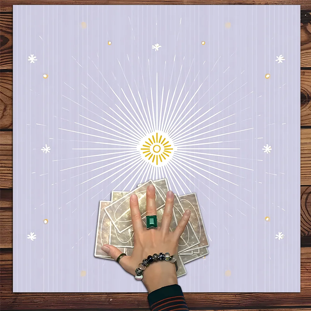 

Mystery Sun Tarot Cloth Art Design Tarot Table Cloth Tarot Altar Cloth, Tarot Cloth for Reading Divination Witchy Home