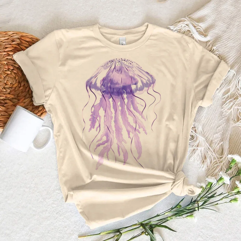 Jellyfish tshirt women harajuku comic graphic tshirt female 2000s manga Japanese clothes