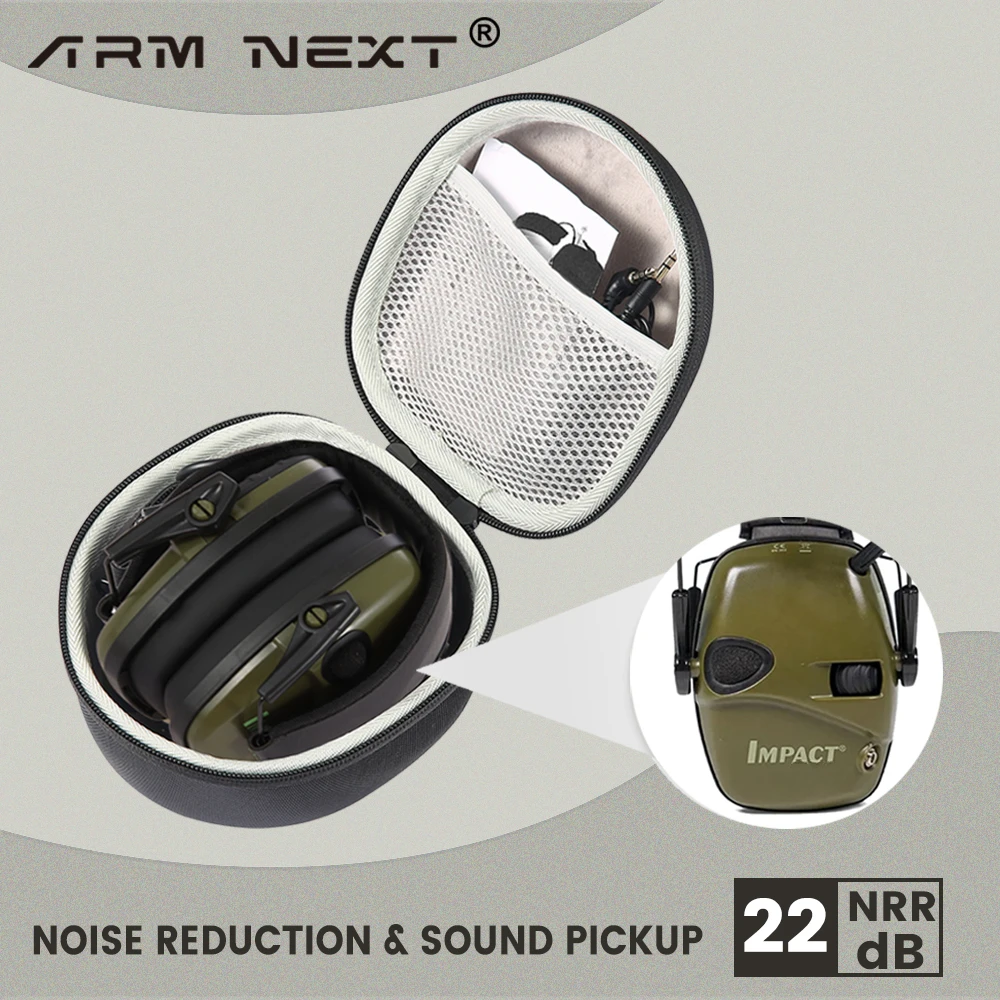 

Tactical Electronic Shooting Earmuff Anti-noise Headphone Sound Amplification Hearing Protection Headset Foldable with bag