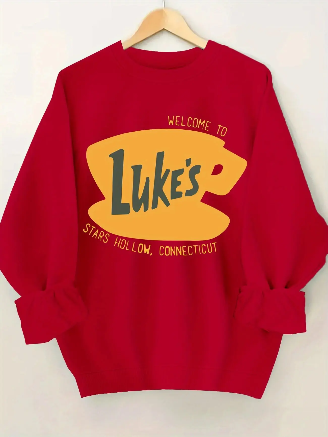 New Round Neck Windproof Sweatshirt with Creative Letter Print, Casual Daily Round Neck Pullover, Round Neck Warm Sweatshirt