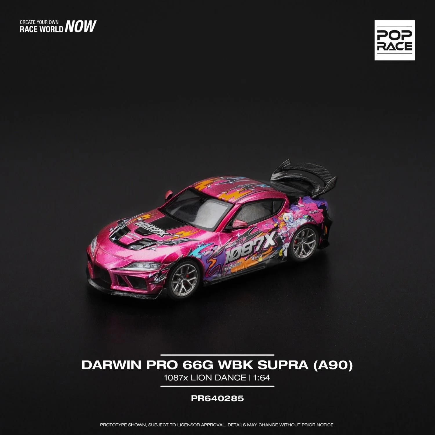 

POPRACE 1:64 Supra A90 1087X тематическая краска GT SHOW 2025 модель автомобиля из сплава