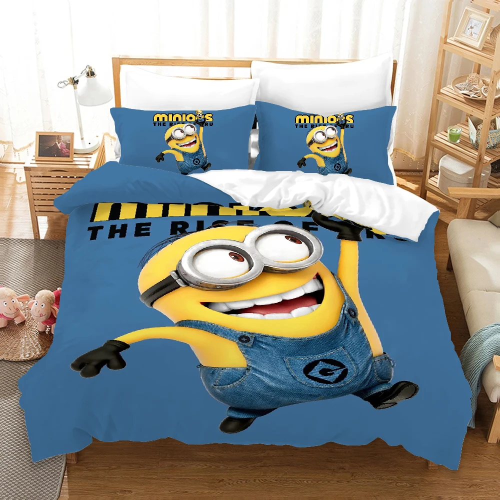 Luxury Cover Double Comforter Bedding Sets Bedding Set Duvet Cover Queen Comforter Sets Quilt Pillowcase Quilt M-minions-s