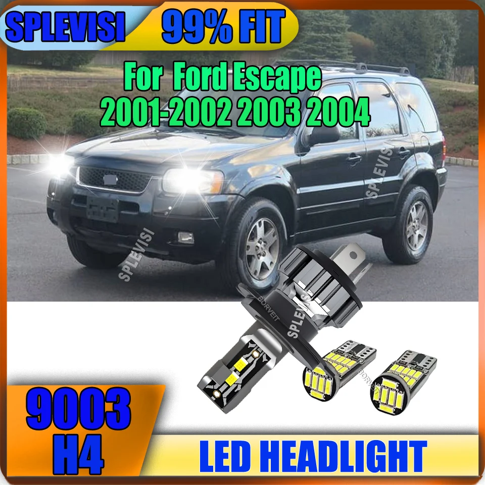 

LED H4 White Headlight Bulb Mini Wireless 75W 6000K CSP Car Lamp Lighting Set For Ford Escape 2001 2002 2003 2004