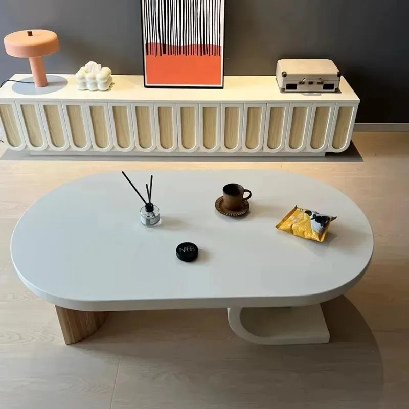 

Living Room Glamour Coffee Tables Luxury Minimalist Cream Cloud White Cute Coffee Tables Interior Beauty Couchtisch Home Decor