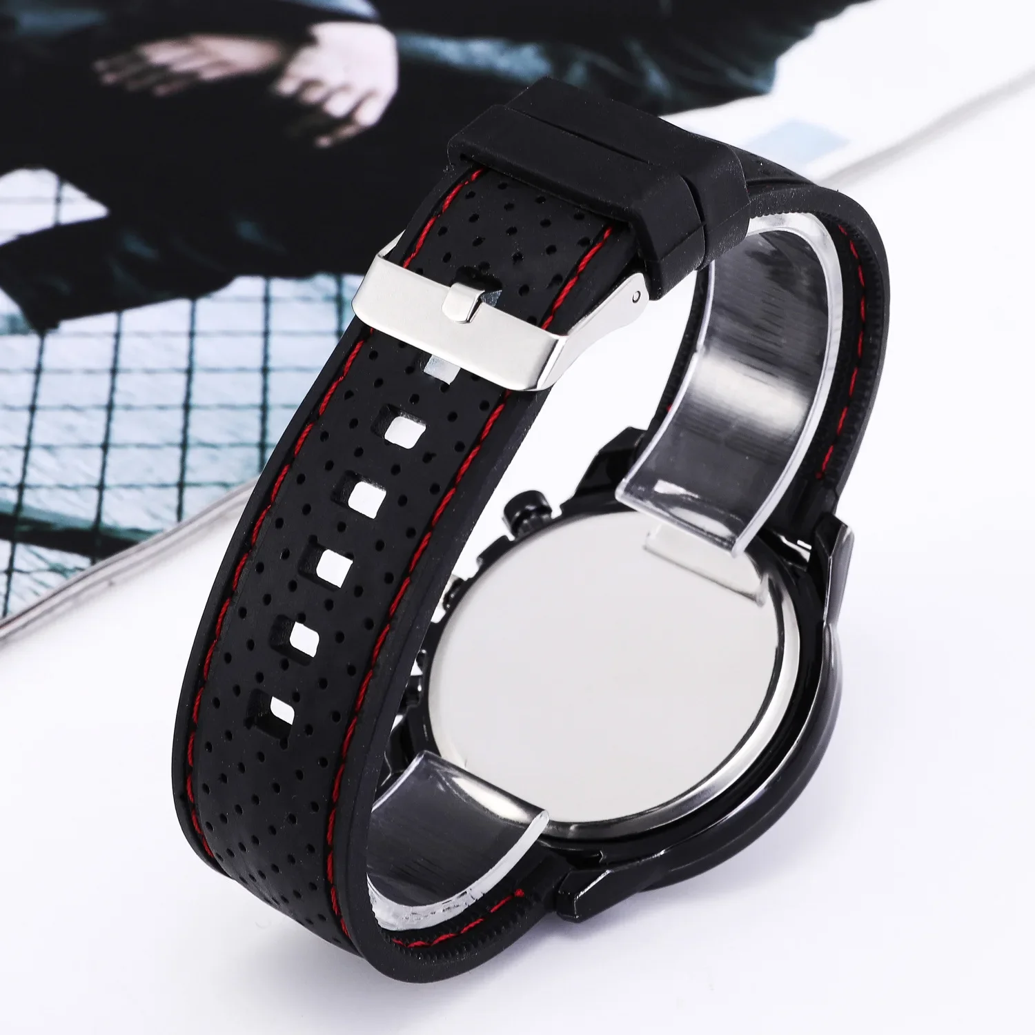 Luxury Brand Date Quartz Men Watches Male Clock Chronograph Silica Gel Fashion Sport Mens Wrist Watch Hodinky Relogio Masculino