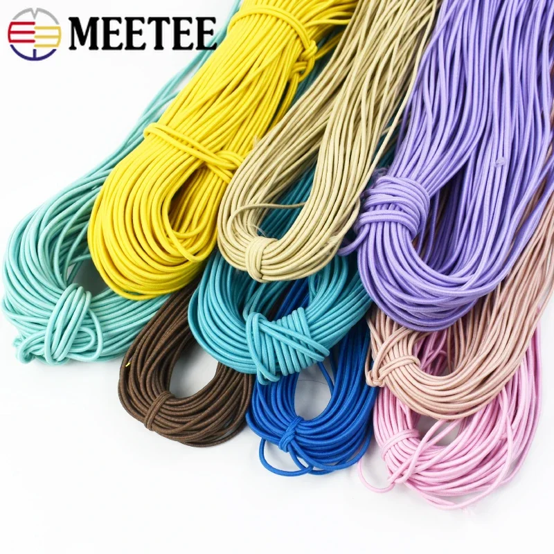 

10/20/50M 2.5mm Colorful Round Elastic Rope Bag Clothing High Quality Strech Cord Belt Shoes Hair Rubber Band DIY Accessories