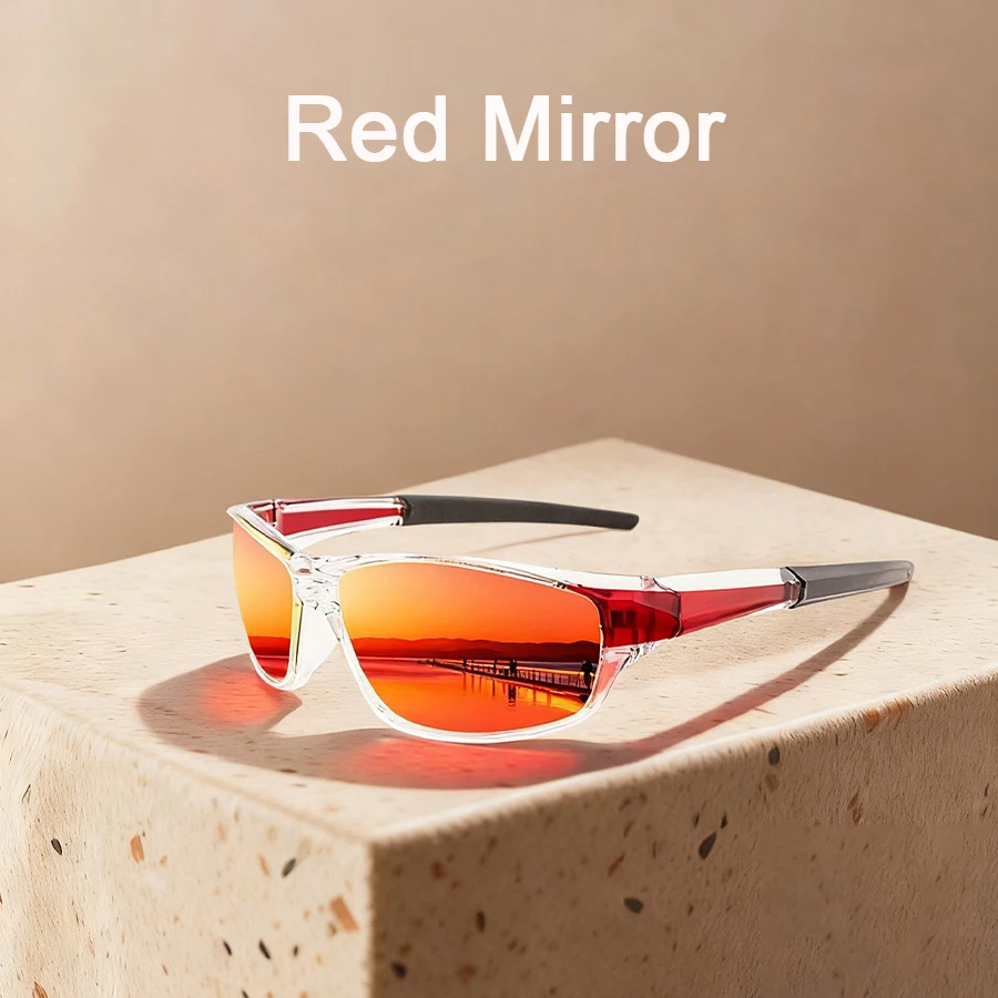 Modische Vintage-Sonnenbrille mit klarem Rahmen für Angeln, Autofahren, Sport, Laufen, Bergsteigen, Sonnenbrille für Damen und Herren – Detail 7