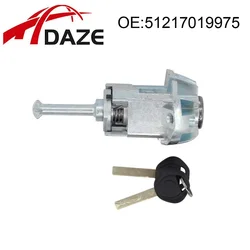 DAZE 51217019975 For BMW E46 3 Series Front Left Driver Door Lock Cylinder Barrel WITH 2 KEYS