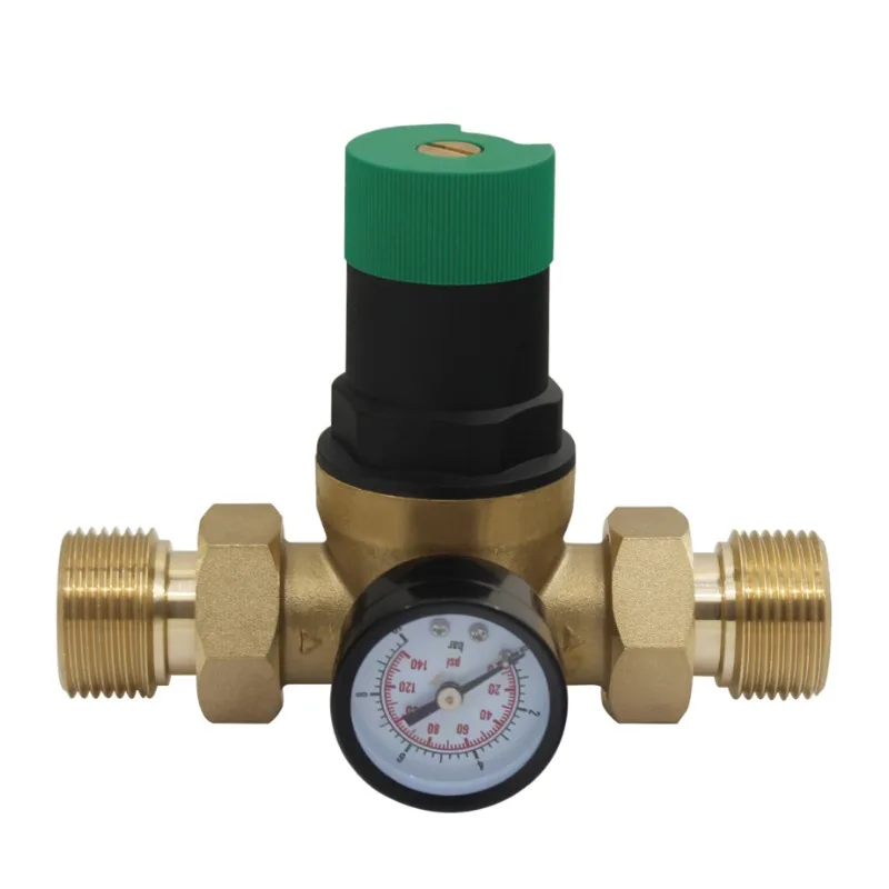 Water Pressure Regulator Valve for Household Tap Water RV Brass Lead-Free Adjustable Water Pressure Reducer DN15 DN20 DN25