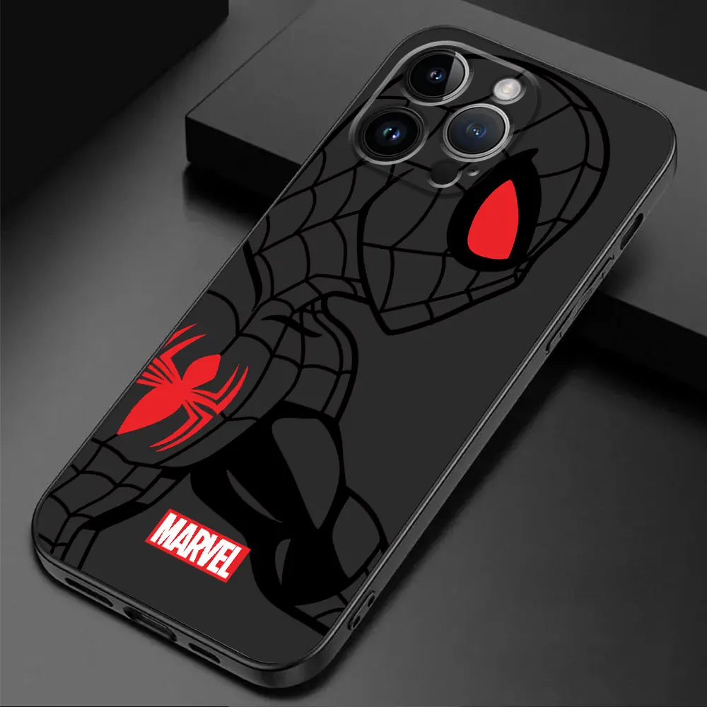 Etui Marvel Spiderman Ironman dla iPhone 14 Pro Max 13 Mini XR 7 8 Plus 11 Pro SE 15 Pro 12 XS Max Funda odporne na wstrząsy matowe etui