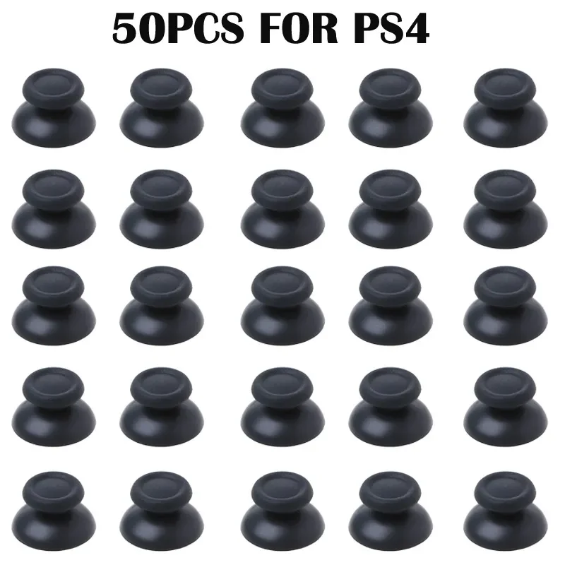 50 Pcs Replacement Controller Analog Thumbstick Thumb Stick Mushroom Grip Cap Cover for Ps4 Pro Slim Ps5 Xbox One 360 Dropship