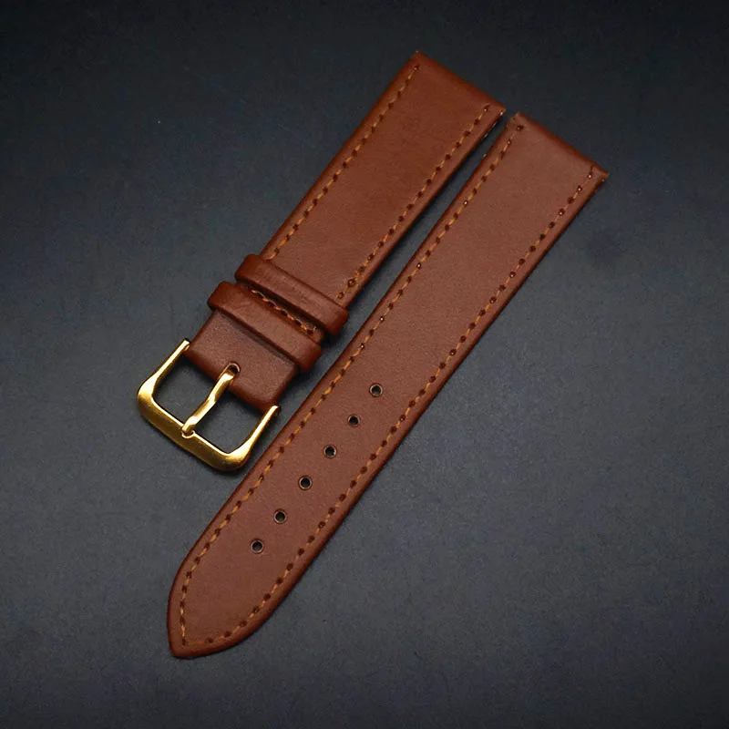 Men&Women PU Leather Strap Black Brown 12mm 14mm 16mm 18mm 20mm 22mm Watch Strap Relogio Masculino Accessories