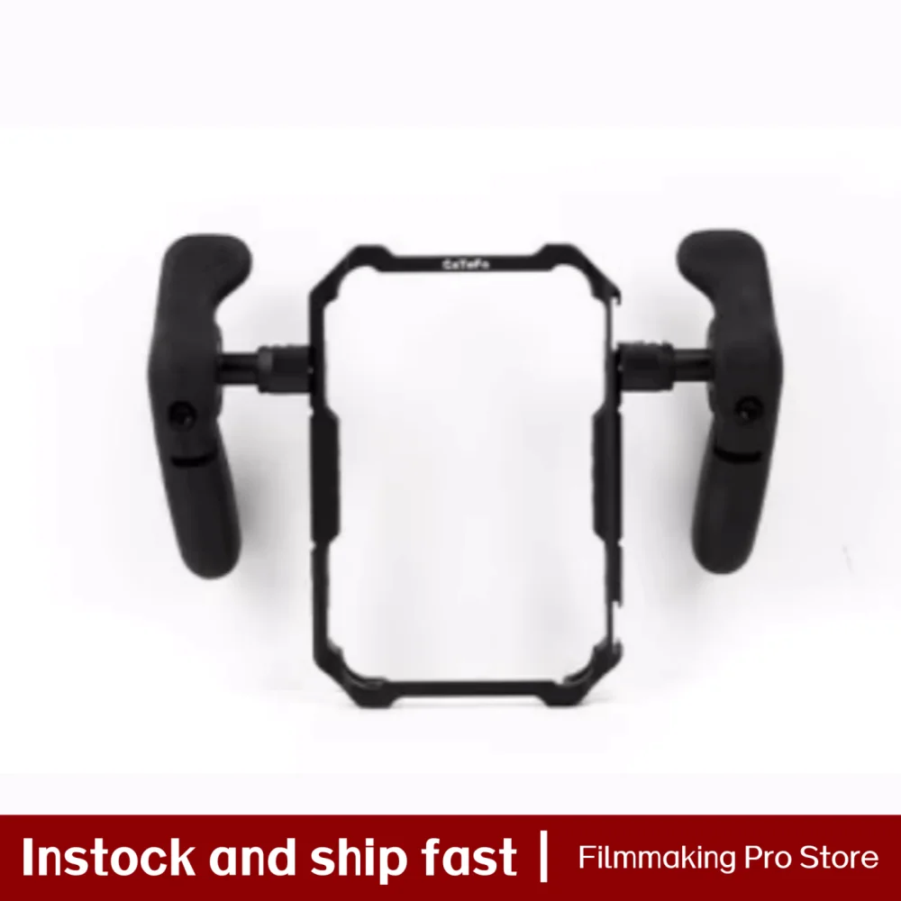 

CaTeFo Camera Side Handle Grip Handgrip with 1/4" Screw and Locating Pins for Camera Cage Smartphone Cage iPad Cage Monitor Cage
