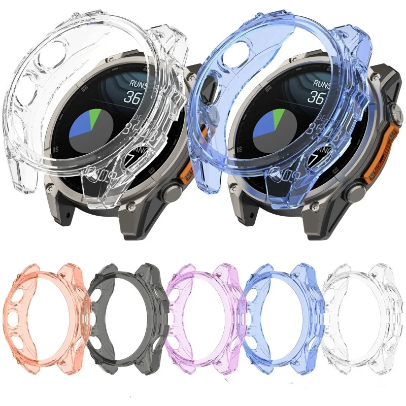 

High Quality Silicone Transparent Protective Case for Garmin Fenix 8 43mm 47mm 51mm Watch Clear TPU Cover for Garmin Fenix 8