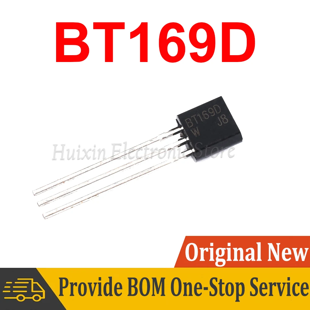 

20pcs BT169D BT169 169D TO-92 Triacs Thyristor SCR 400V 1A 3-Pin SPT IC Chipset New Original