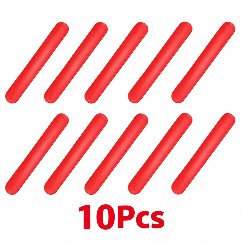10Pcs Flexible Wrapping Paper Roll Holder Clip Silicone Self-Rolling Slap Bracelets Solid Color Soft Wristbands Children Gift