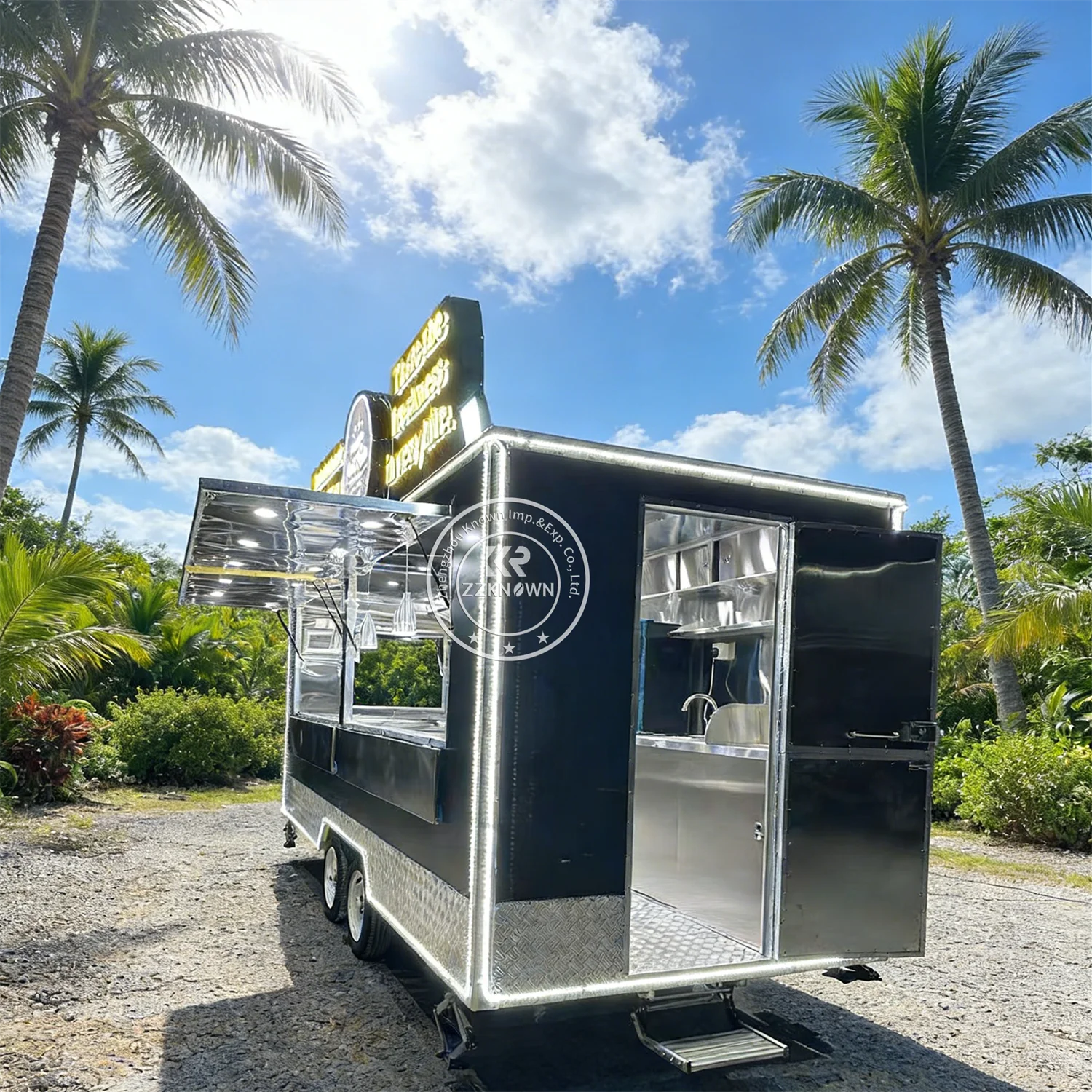 

Mobile Coffee Food Trailer Beverage Catering Trailer Hamburgers Snack Food Truck Fully Equipped For Outdoor Vending