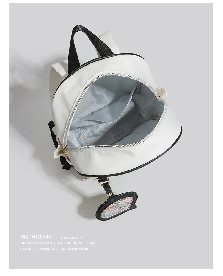 원래 일본 프레피 스타일 2D 애니메이션 인쇄 배낭 귀여운 다목적 큰 지퍼 포켓 학교 가방 핸드백 배낭 여성