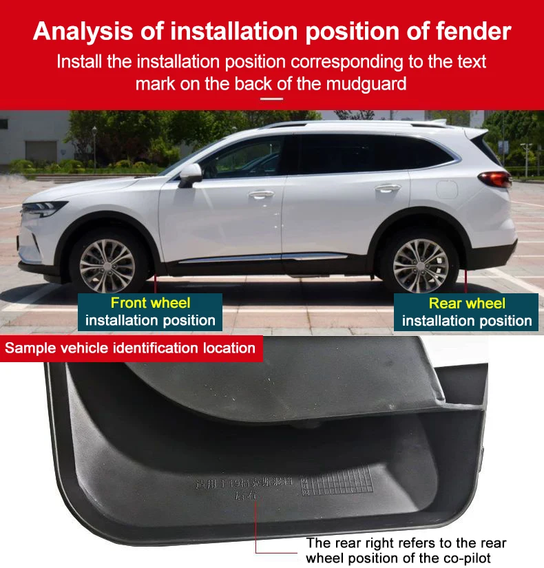Car Fenders For Geely Galaxy Starship 7 EM I Accessories 2025 2026 Front Rear Mudguards Mud Splash Guards Baking Paint Mudflaps
