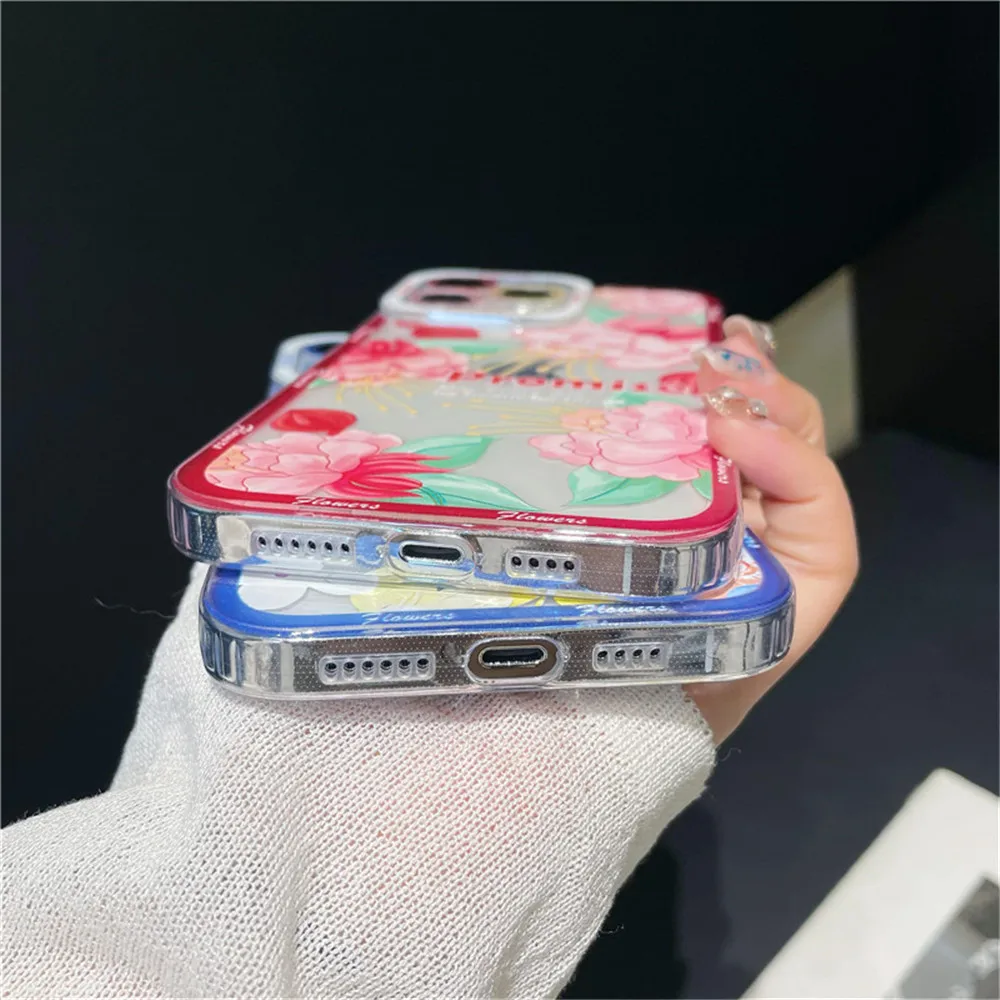 Flower Phone Case For Huawei P20 P30 P40 P50 P60 Pro Lite Plus Y9 Prime 2019 Y9A Y7A Y8P P Smart 2021 Nova Y61 Y70 Soft Cover