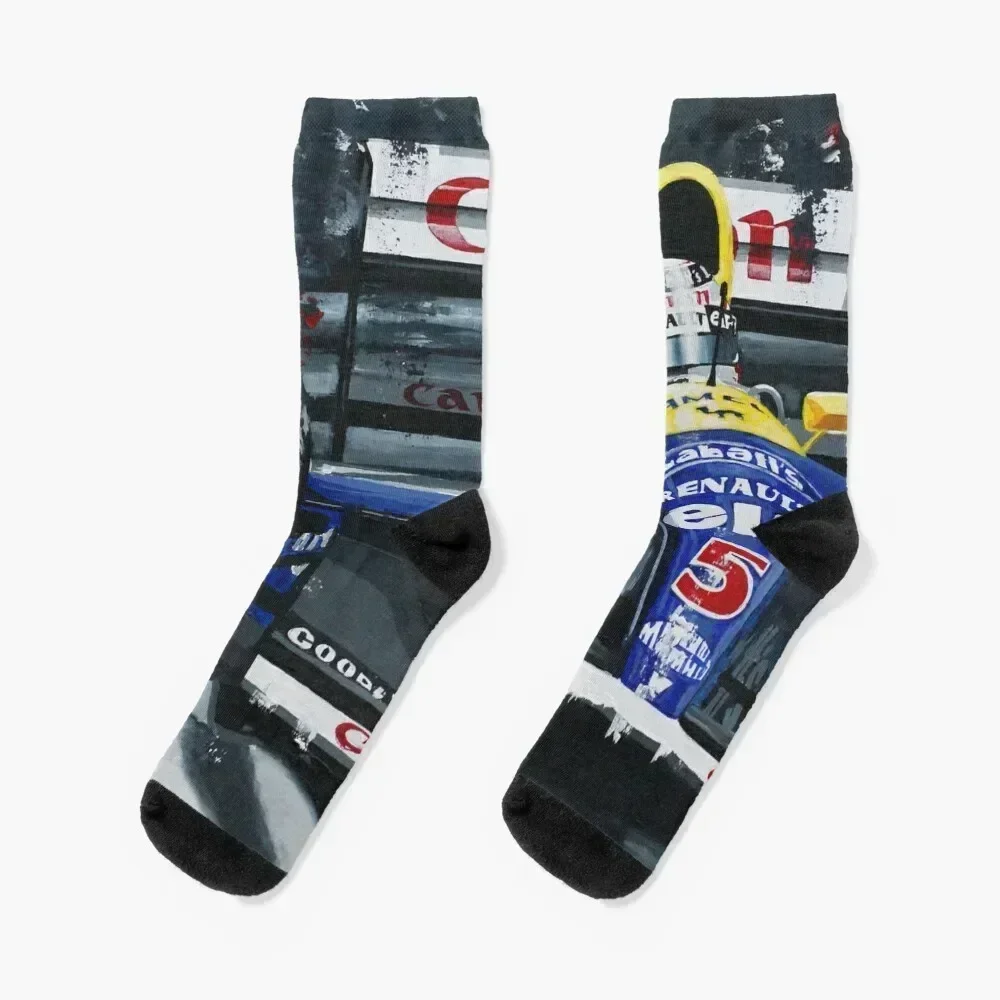 

NIGEL MANSELL by Greg Tillett Socks gift fashionable Lots with print Socks Ladies Men's