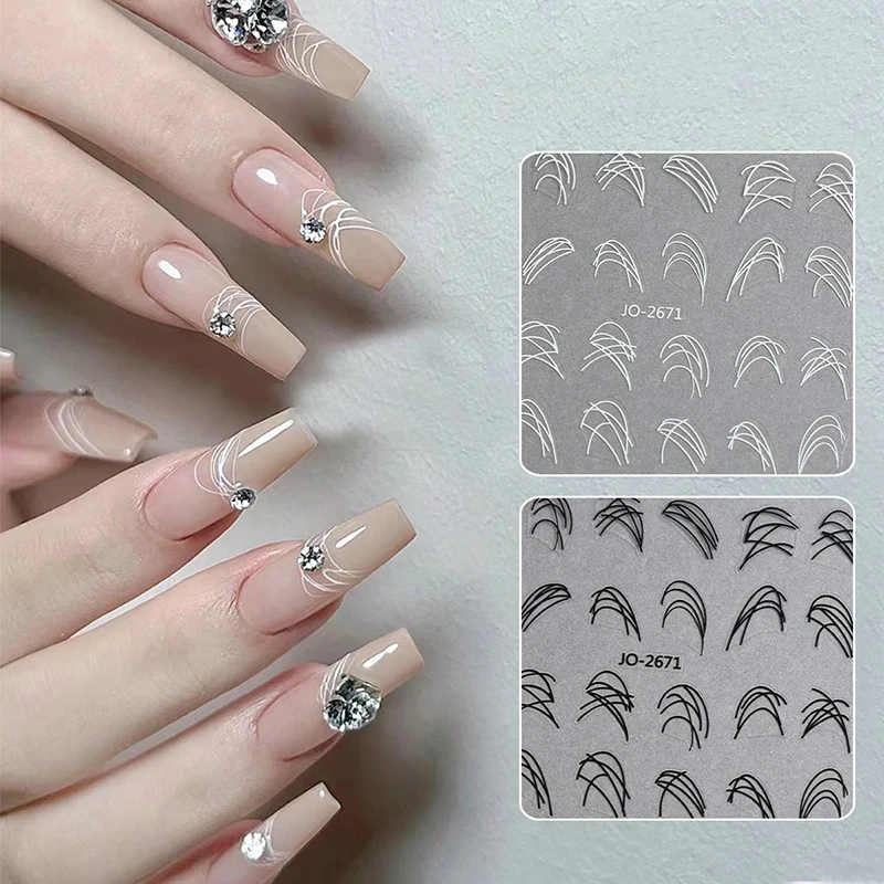 Französische Linien Nagelaufkleber Nagel Styling Persönlichkeit Stereoskopischer Nagelaufkleber DIY Dekoration Nail Art Salon Nail Art Enthusiasten