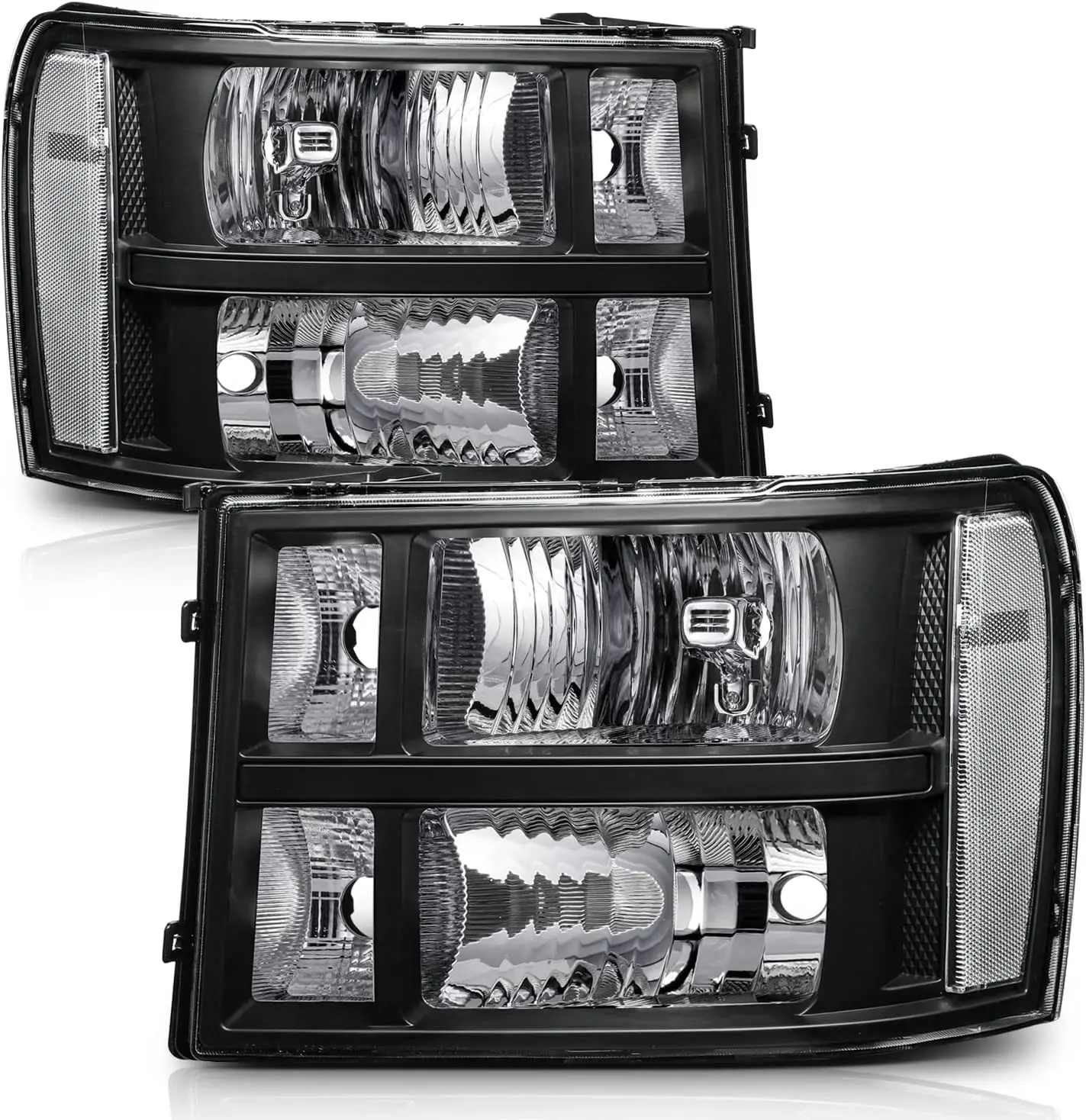 2Pcs Car Headlight Assembly Left Right For GMC Sierra 2007 2008 2009 2010 2011 2012 2013 2014 GM2503283 22853029 22853030