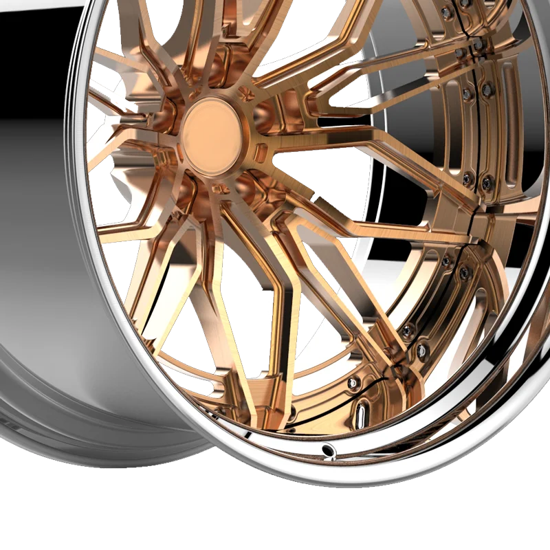 

New design customizable forged wheels 5x112 * 114.3 * 120 aluminum alloy two-piece forged wheels