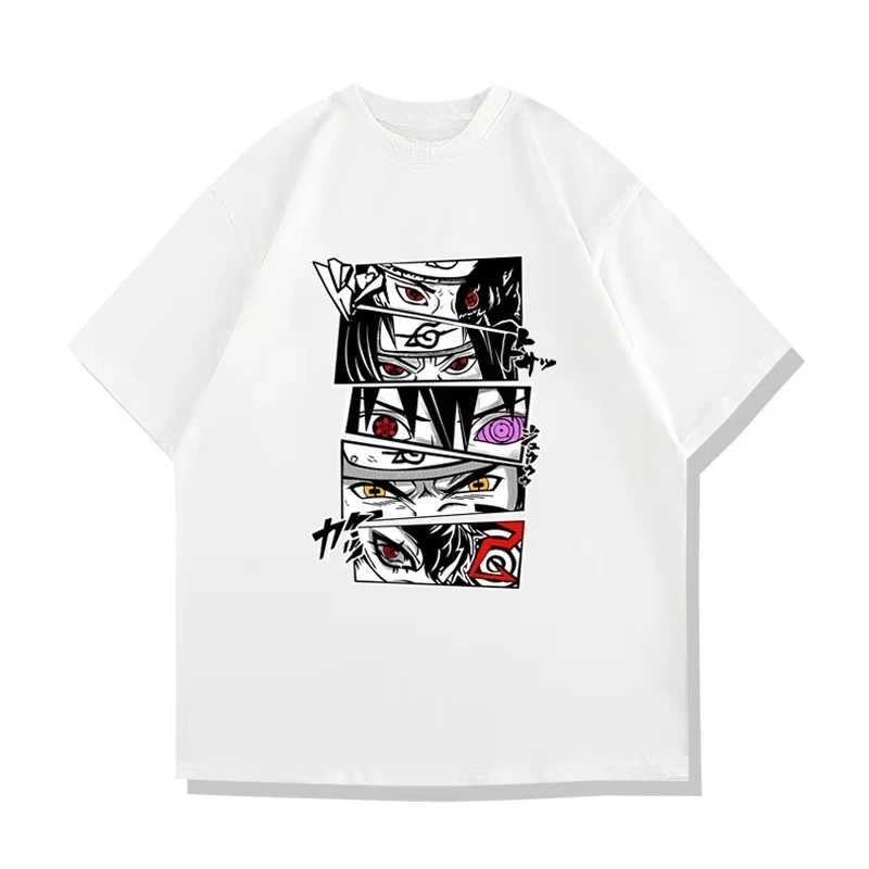 Anime Naruto Peripheral pure cotton printed T-shirt unisex 2026 summer casual short sleeved streetwear