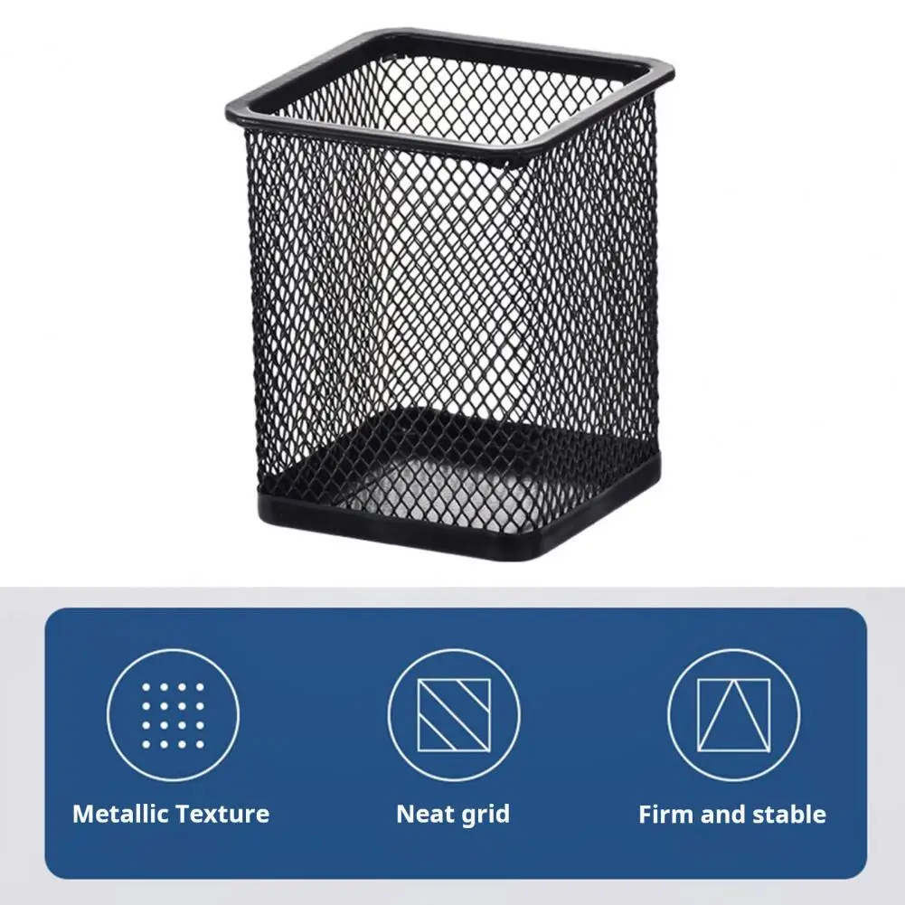 حامل فرشاة ماكياج متعدد الوظائف ، حامل القلم ، شبكة سلكية السعة ، منظم قلم رصاص للوازم المكتبية