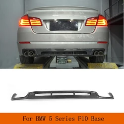 Carbon Fiber Car Rear Bumper Racing Diffuser Lip for BMW 5 Series F10 F18 528i Base Sedan Standard Bumper 2011-2013 FRP Black