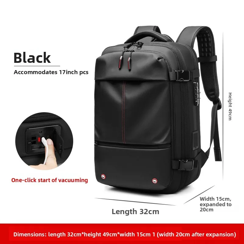 

Travel Vacuum Backpack Men's Business Multifunctional Computer Bag Vacuum Compression Bag Large Capacity Backpack TPU