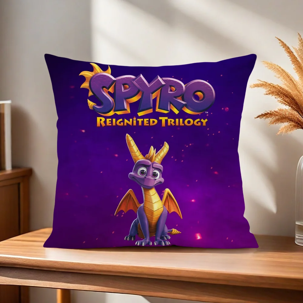 S-Spyro Game Pattern Kissenbezug Kissenhülle für Zuhause, Sofa, Wohnzimmer, Büro, Café, Auto. – Detail 4