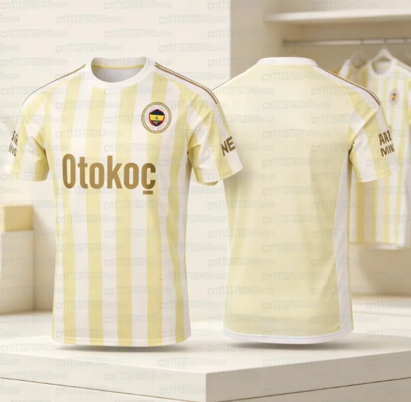 2026 Fenerbache 3D Printed Football Jersey Men Summer Sports Outdoors T-shirt Breathable Quick Drying Streetwear FamilyMatching
