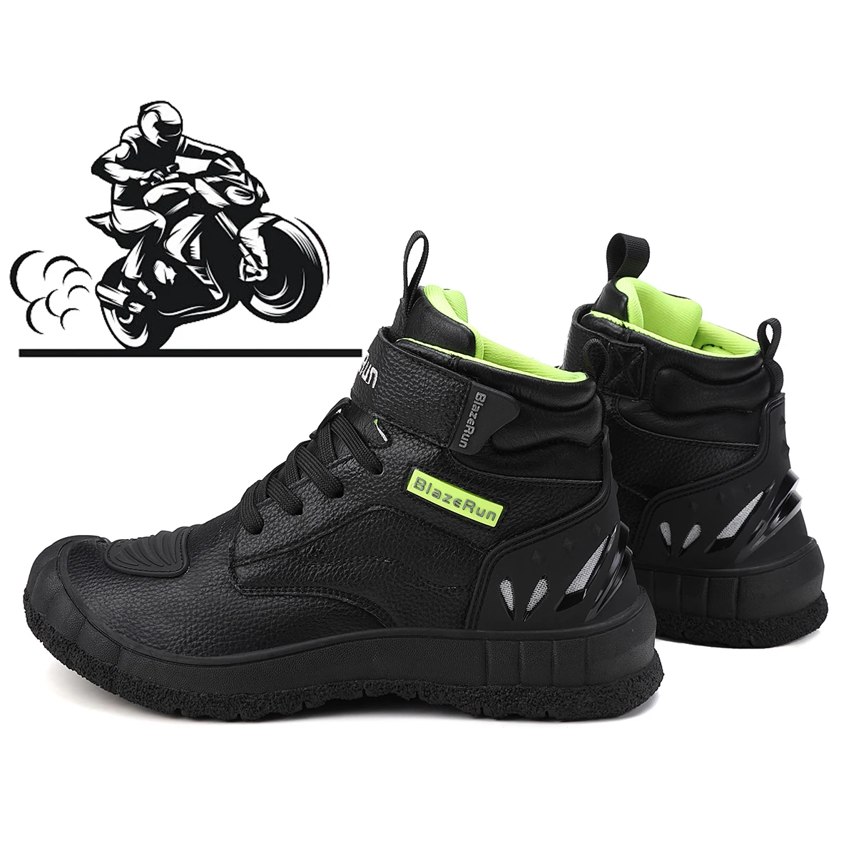 

New Motorcycle Boots Men Leather Motos Breathable Anti Slip Wear-resistant Riders Boots Motorbike Racing Ankle Length Shoes
