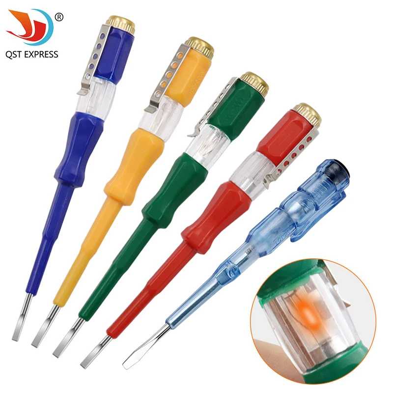 Electrical Test Pen Waterproof Electric Induced Tester Pencil Screwdriver light Probe Voltage Tester Detector AC DC 100-500 V